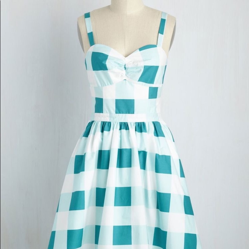 Rare Conservatory Plaid Vintage Style Dress